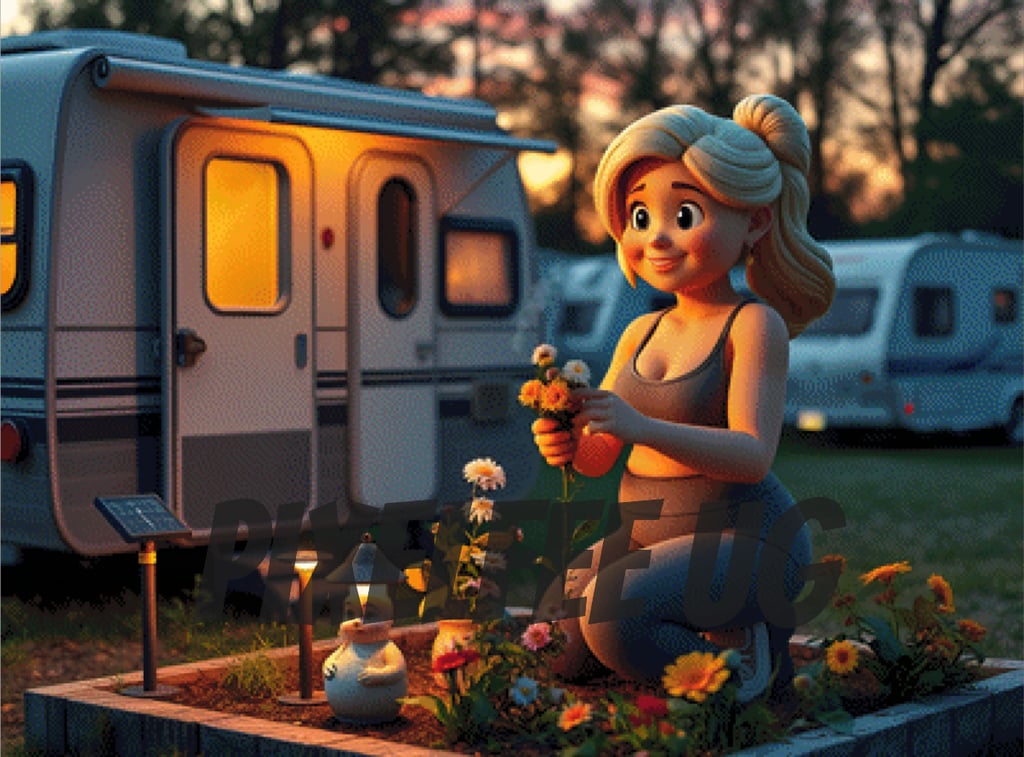Pixelfee Diamond Painting We love Camping von Pears