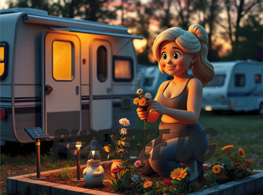 Pixelfee Diamond Painting We love Camping von Pears