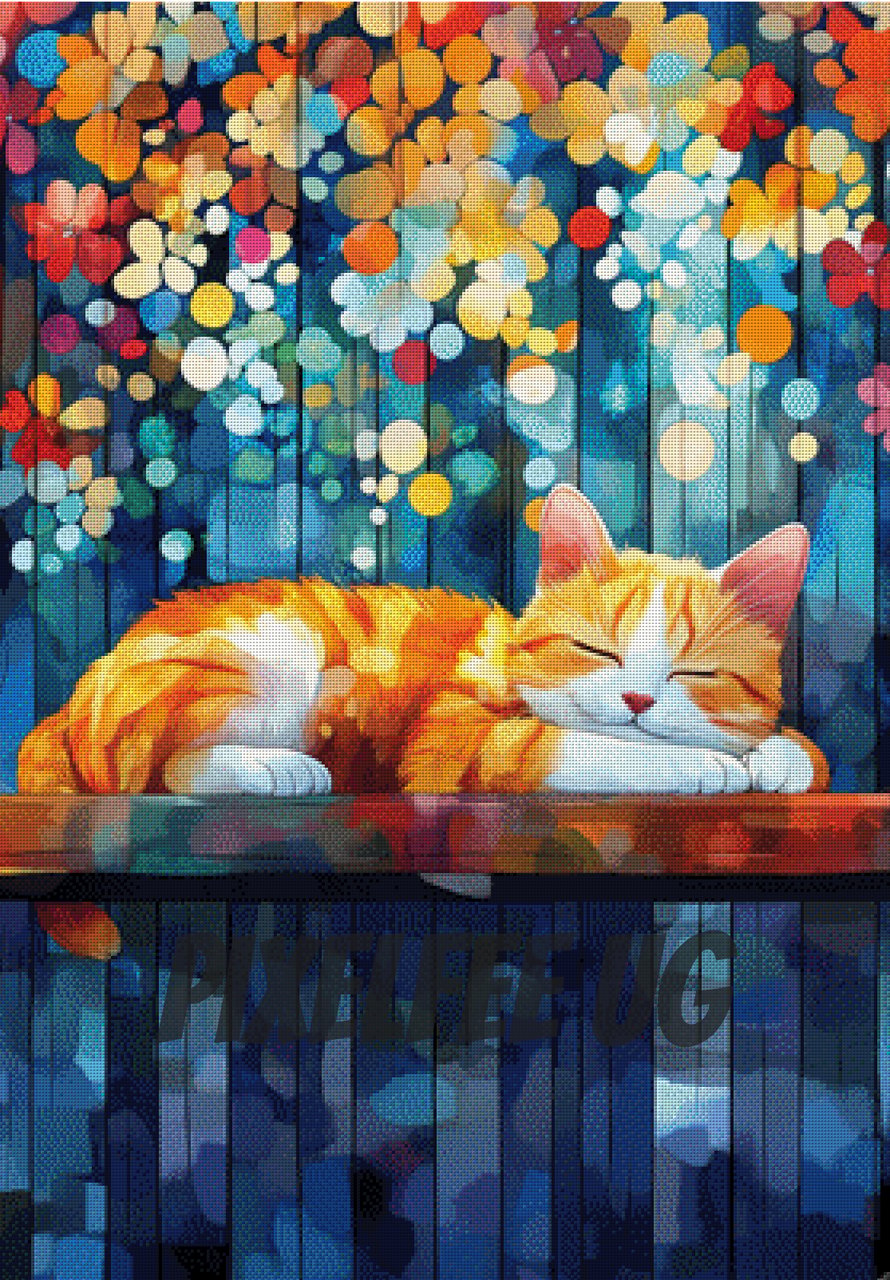 Pixelfee Diamond Painting Floral Nap Symphony von nadaya_illustration_jp