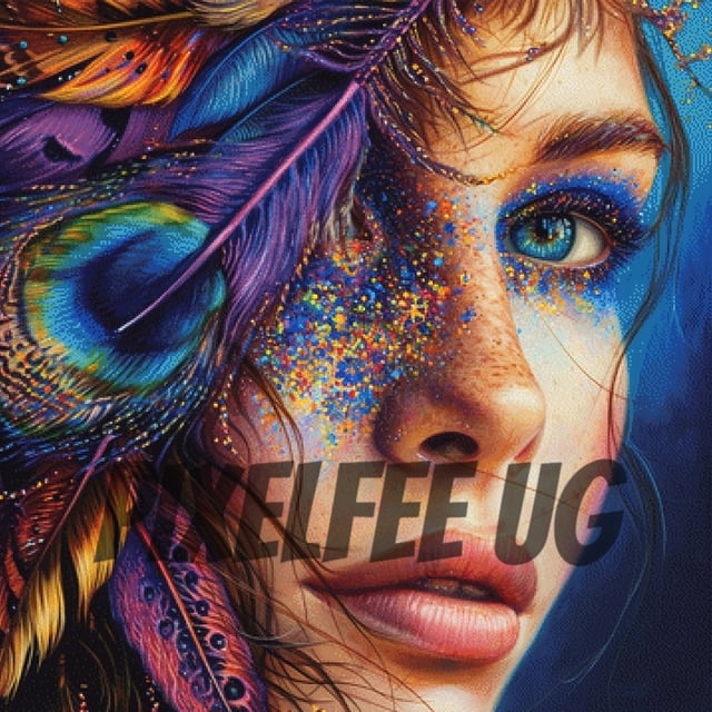 Pixelfee Diamond Painting Peacock Girl#4 von Sandrietta_ai