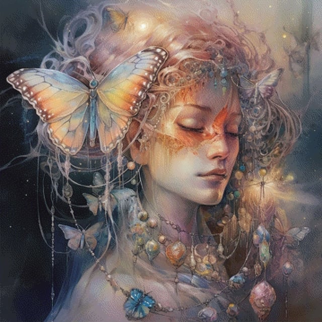 Pixelfee Diamond Painting Butterfly Dreamy von Sandrietta_ai