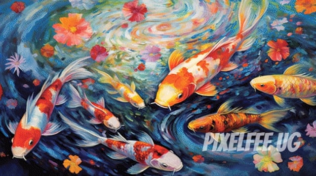 Pixelfee Diamond Painting Koi Teich