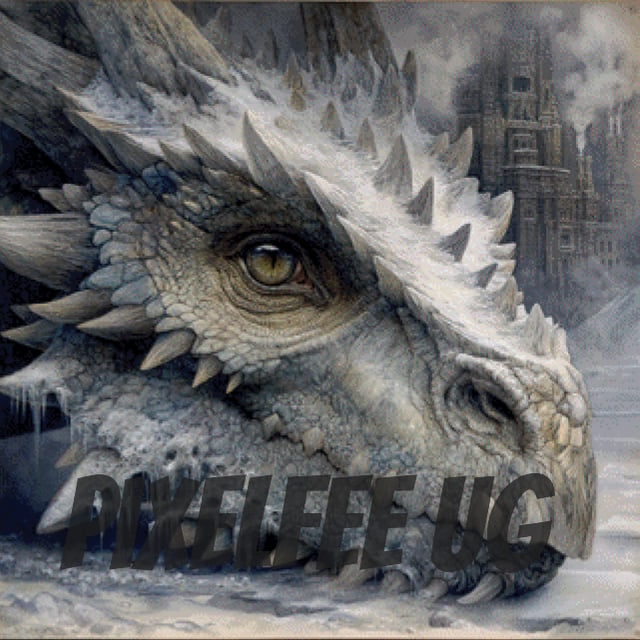 Pixelfee Diamond Painting Ice Dragon von Lexxa