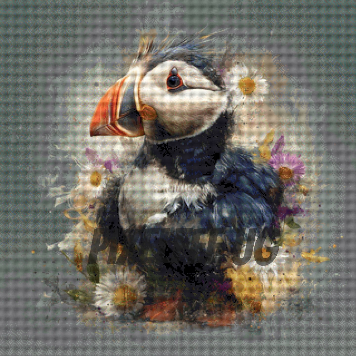 Pixelfee Diamond Painting Puffili von Kreativköter