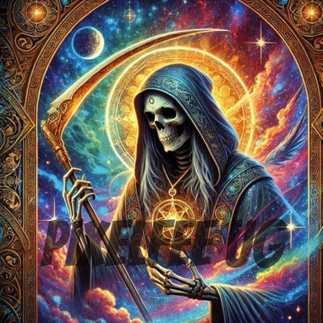 Pixelfee Diamond Painting Colorful Death von Sandrietta_ai