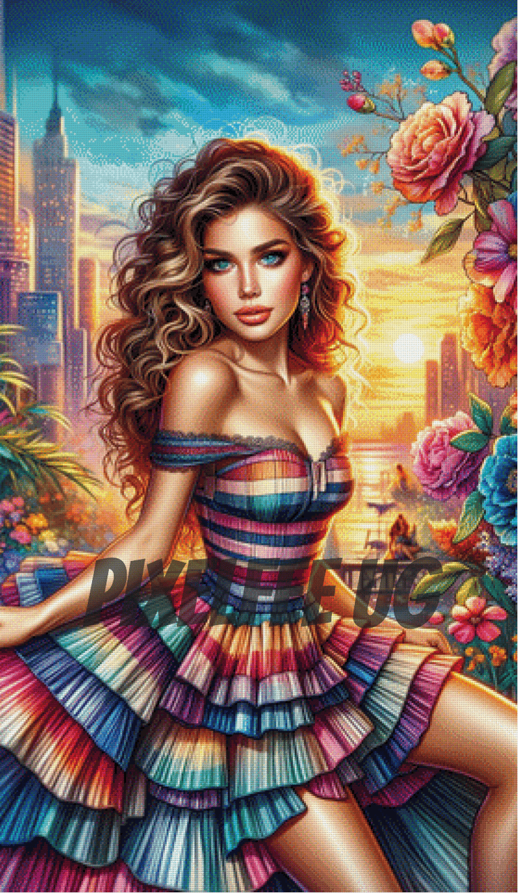 Pixelfee Diamond Painting Anastasia in the City von Tante Tati