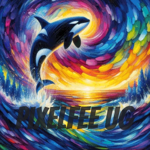 Pixelfee Diamond Painting Jumping Orca von Sandrietta_ai