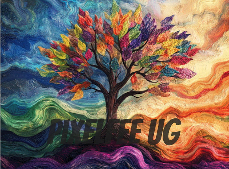Pixelfee Diamond Painting MulticolorTree von Kreativköter