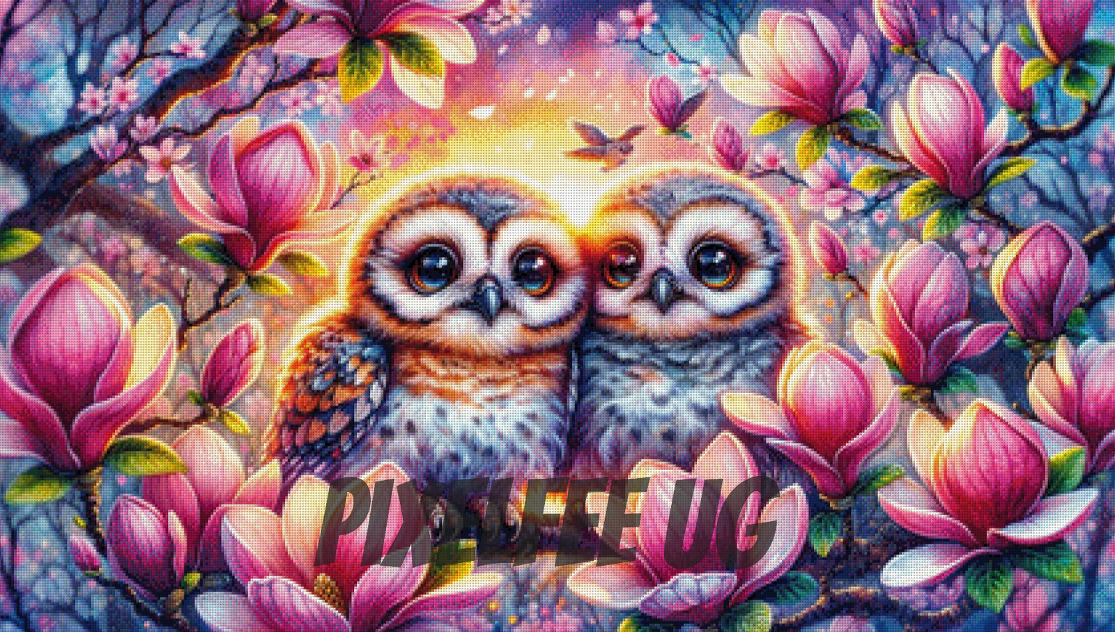 Pixelfee Diamond Painting Magnolien Wald von Tante Tati