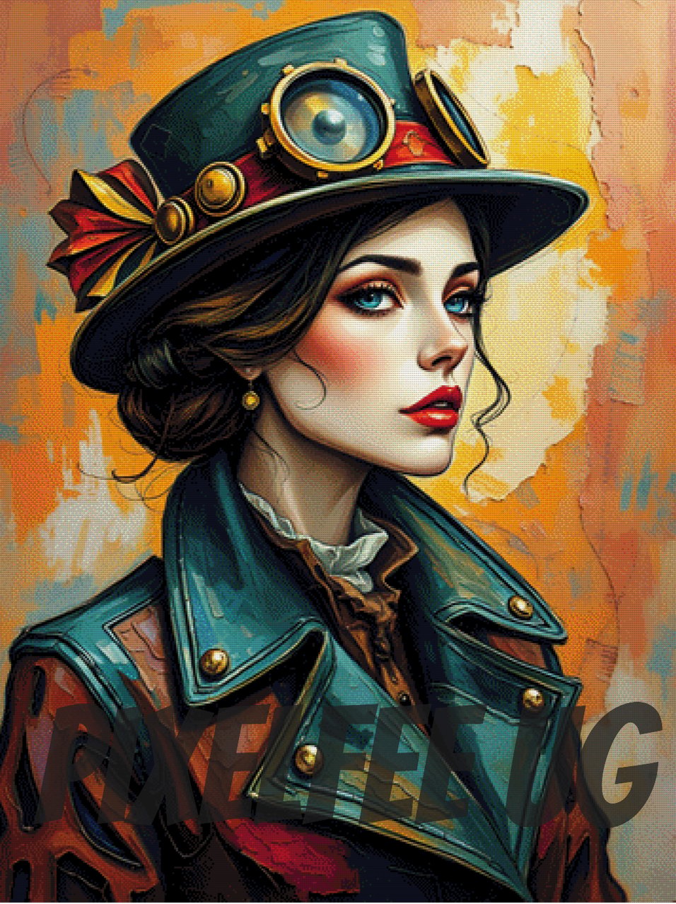 Pixelfee Diamond Painting Lady Steam #2 von Pears