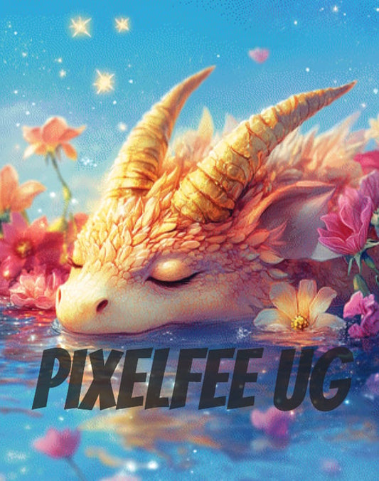 Pixelfee Diamond Painting Sleeping Dragon #2 von Sandrietta_ai