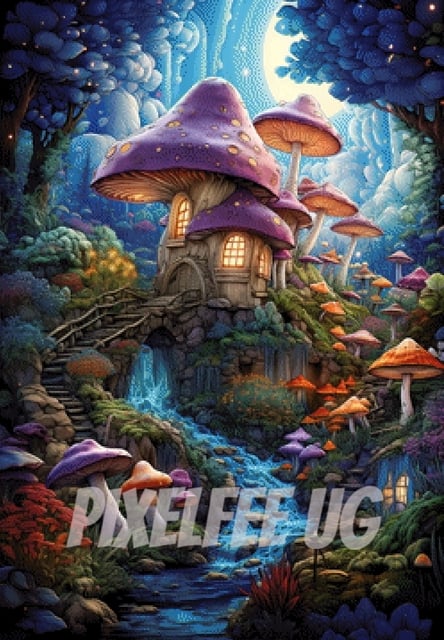 Pixelfee Diamond Painting Mushroom Dream von Sandrietta_ai