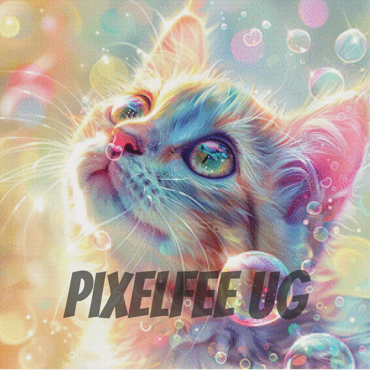 Pixelfee Diamond Painting Seifenblasen CAT von ArtRosa