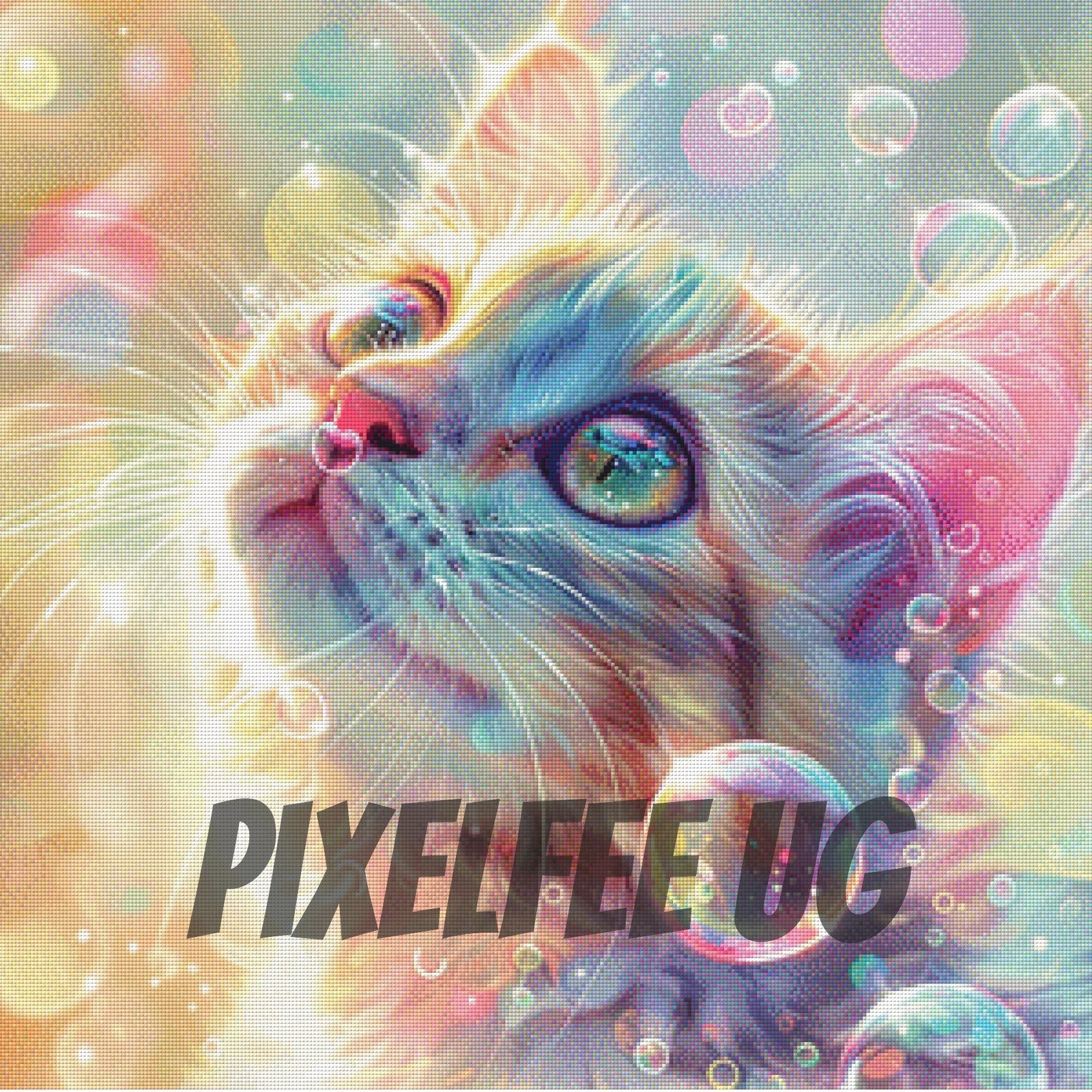 Pixelfee Diamond Painting Seifenblasen CAT von ArtRosa