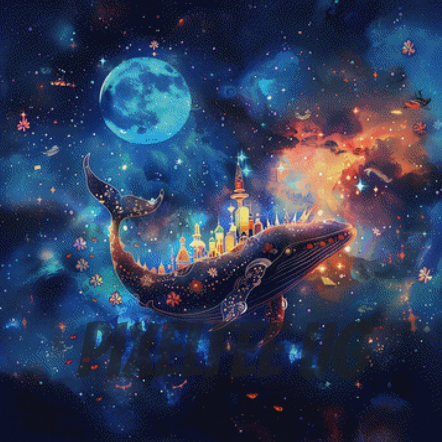 Pixelfee Diamond Painting Moonlight Harbor von nadaya_illustration_jp