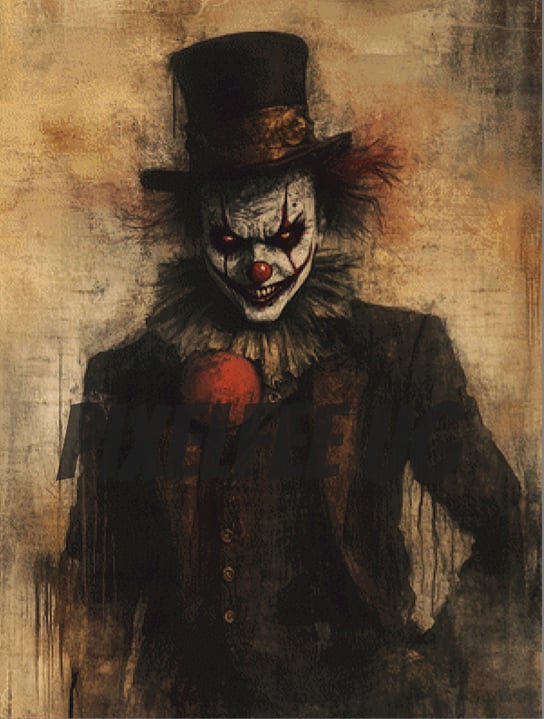 Pixelfee Diamond Painting Steampunk Clown von Kreativköter