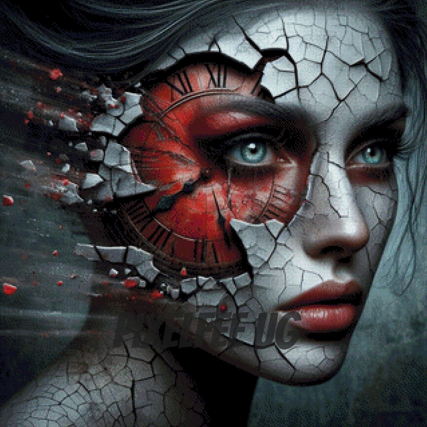 Pixelfee Diamond Painting Time is ticking von Pears