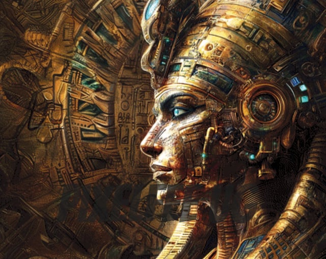 Pixelfee Diamond Painting Tutankhamun Steampunk von Kreativköter