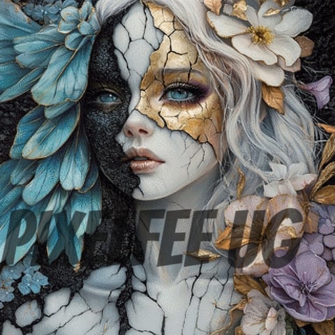 Pixelfee Diamond Painting Golden Cracks #2 von Sandrietta_ai