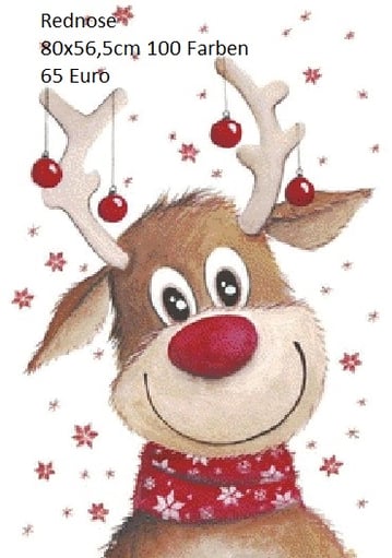 Pixelfee Diamond Painting Bild: Rednose