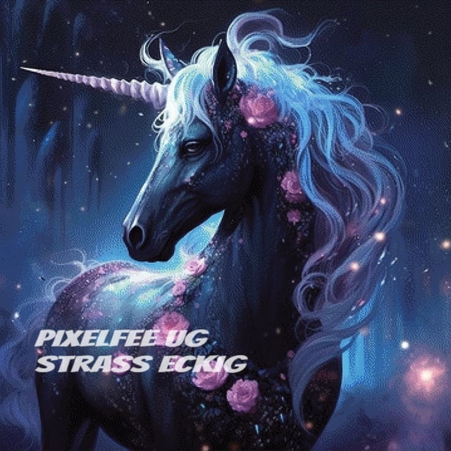 Pixelfee Diamond Painting Purple Flower Unicorn von Sandrietta_ai