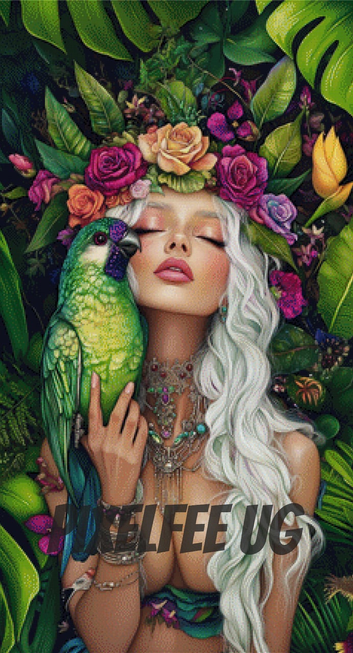 Pixelfee Diamond Painting Juwel des Dschungels von Sandrietta_ai