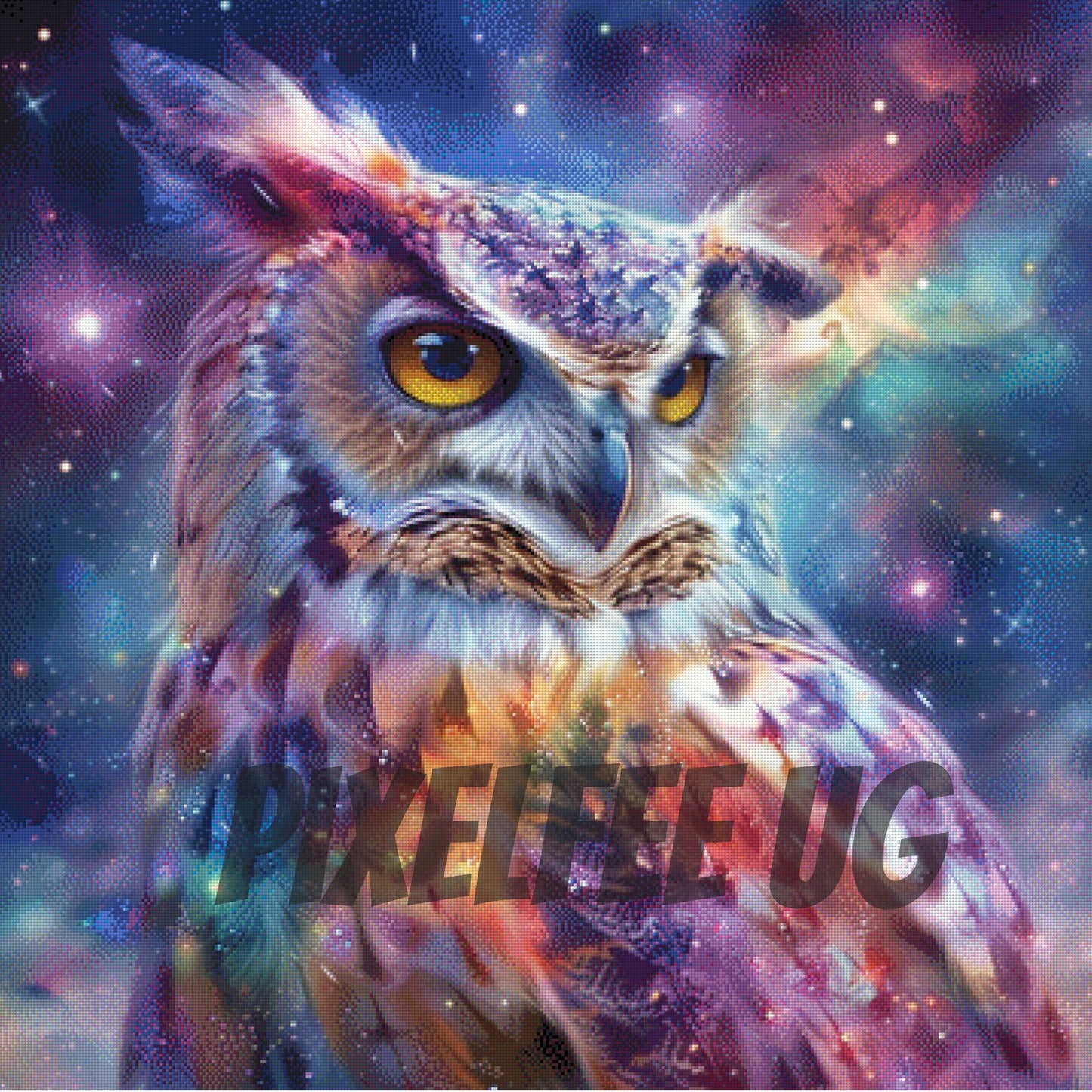Pixelfee Diamond Painting Galaxy Owl von ArtRosa