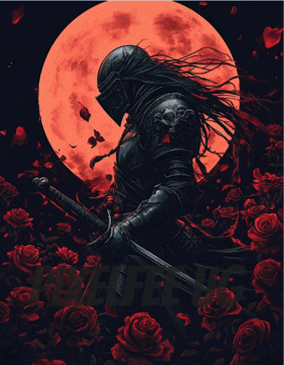 Pixelfee Diamond Painting Battlefield of Roses von Kreativköter