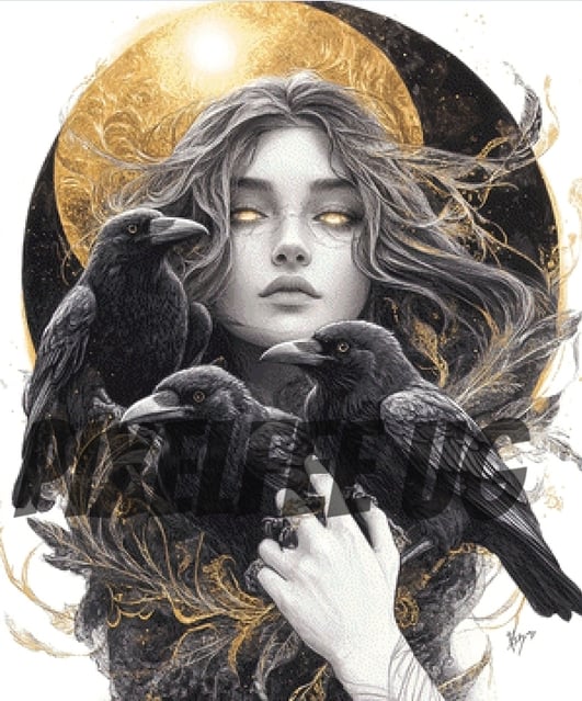 Pixelfee Diamond Painting Mother of Raven #2 von Sandrietta_ai