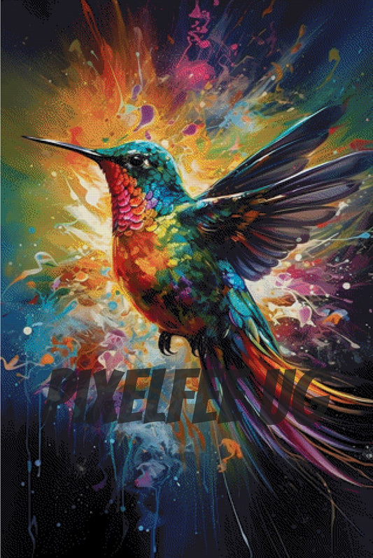 Pixelfee Diamond Painting Splash Hummingbird von Bátor Gábor