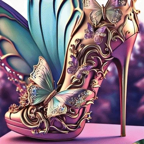 Pixelfee Diamond Painting Mythical Desings#9 Pink Pumps