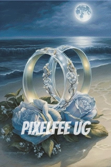 Pixelfee Diamond Painting Two Rings von Morgana.fantasy.ai