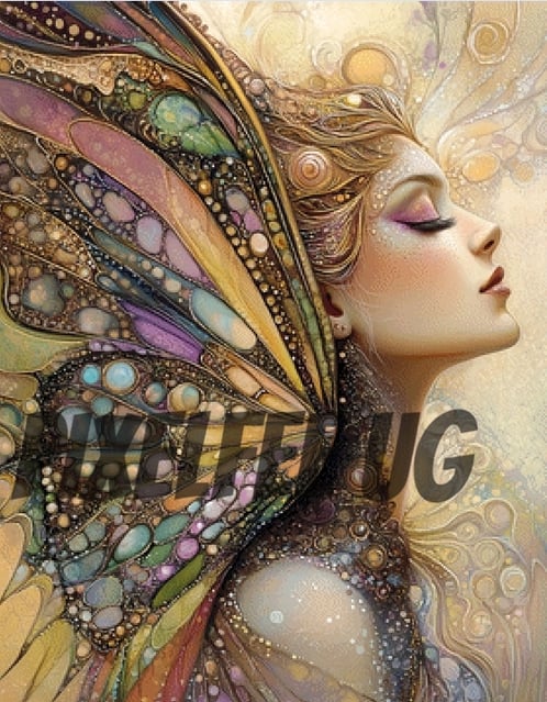Pixelfee Diamond Painting Woman with Wings von Sandrietta_ai