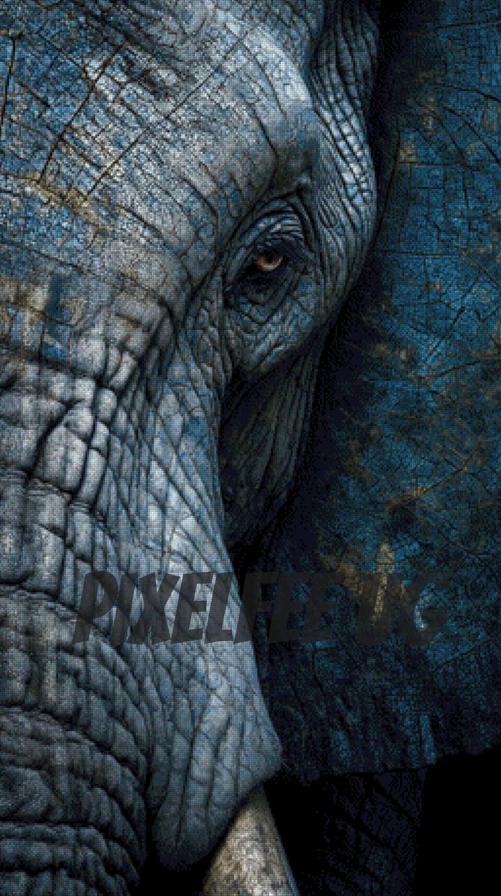 Pixelfee Diamond Painting Elefant just a short moment von Kreativköter