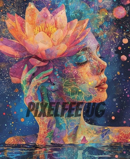 Pixelfee Diamond Painting Lotus von Sandrietta_ai