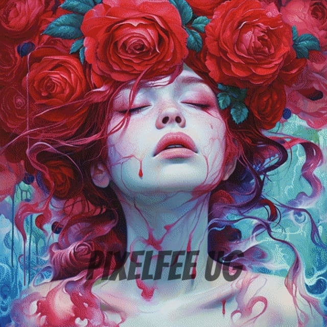 Pixelfee Diamond Painting Sleeping Beauty von Sandrietta_ai
