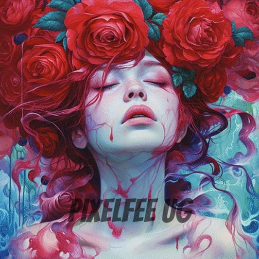 Pixelfee Diamond Painting Sleeping Beauty von Sandrietta_ai