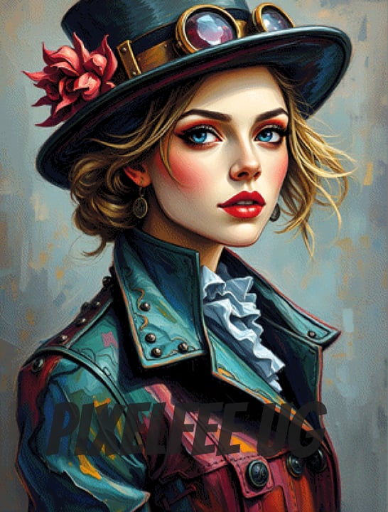 Pixelfee Diamond Painting Lady Steam #4 von Pears