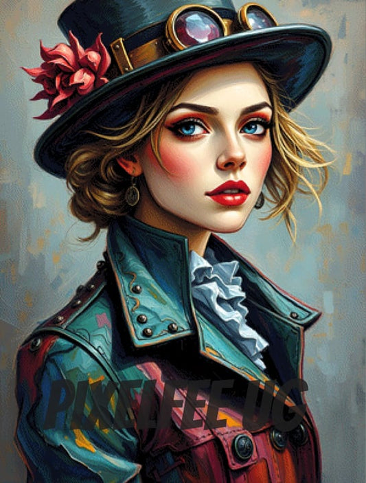 Pixelfee Diamond Painting Lady Steam #4 von Pears