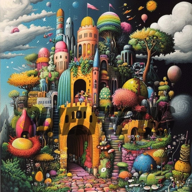 Pixelfee Diamond Painting Strange City von Kreativköter