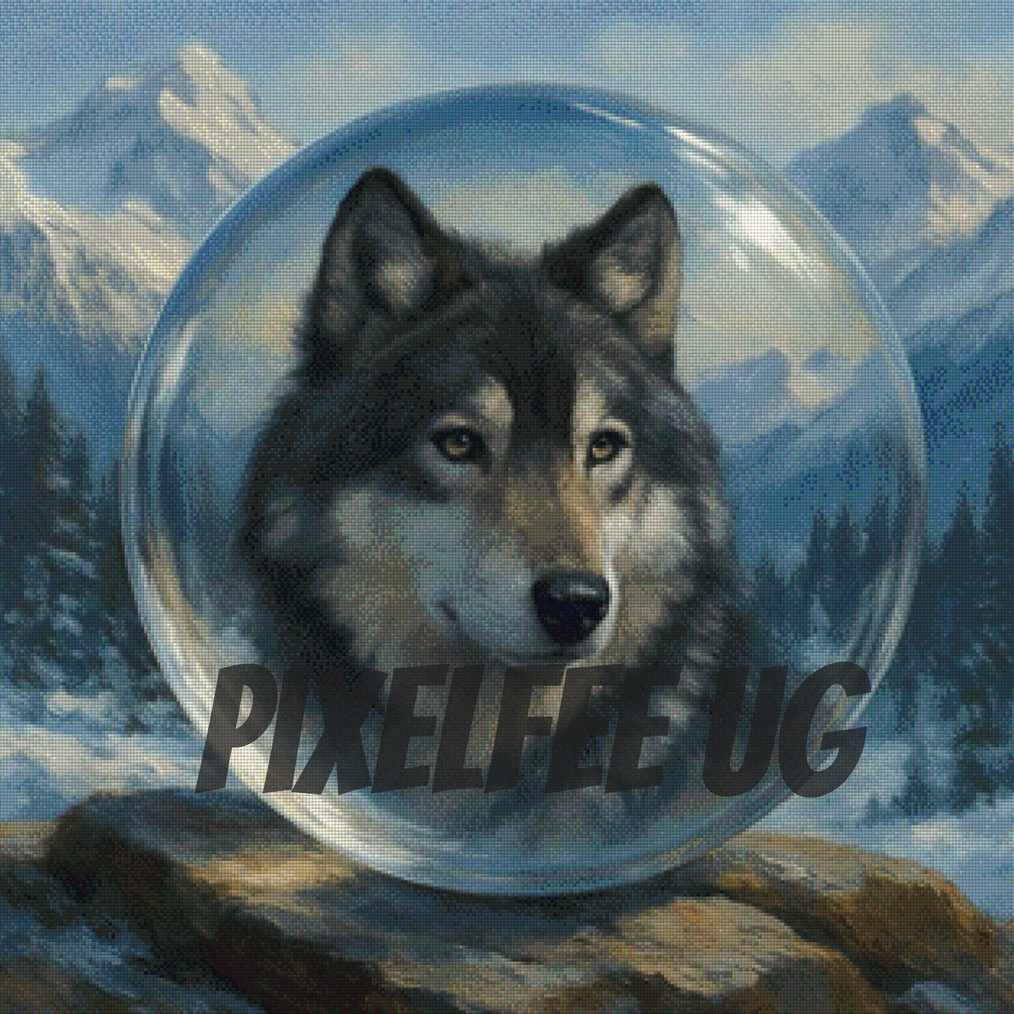 Pixelfee Diamond Painting Wolf von Raven