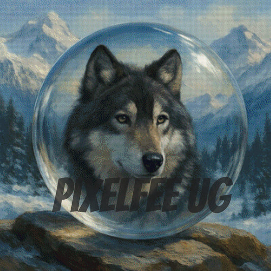 Pixelfee Diamond Painting Wolf von Raven