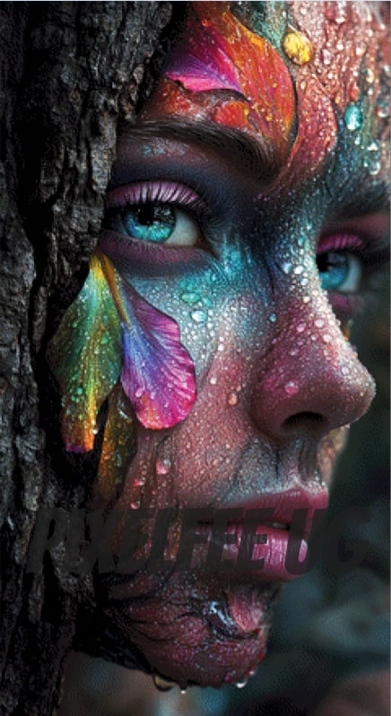 Pixelfee Diamond Painting Colorful Treelady #3 von Kreativköter