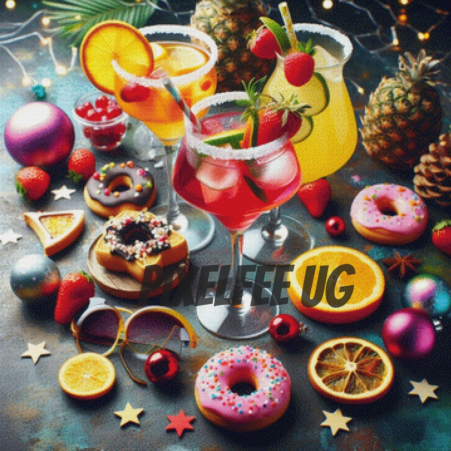 Pixelfee Diamond Painting Nice winterevening von Pears