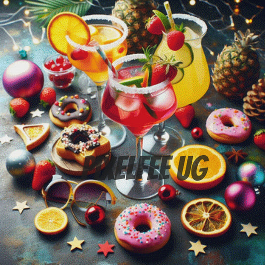 Pixelfee Diamond Painting Nice winterevening von Pears