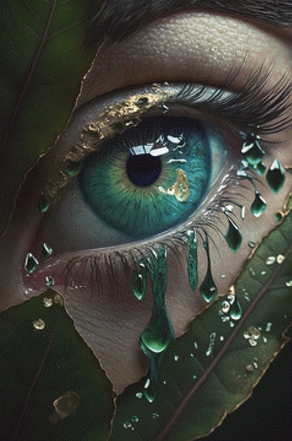 Pixelfee Diamond Painting Plant Eye von Beep Boop Art