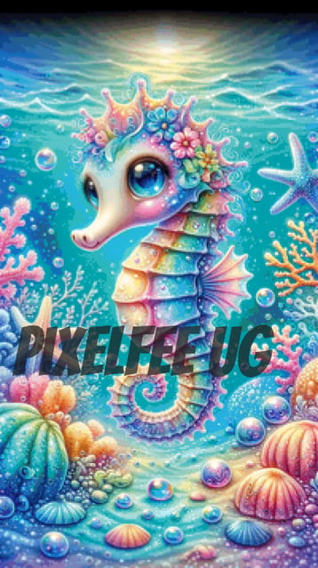 Pixelfee Diamond Painting Cute Seahorse von Tante Tati