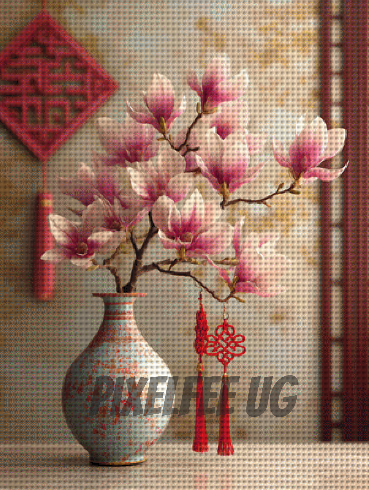 Pixelfee Diamond Painting Magnolia von Kreativköter